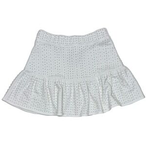 Queen of Sparkles White Pearl Jewel Rhinestone‎ Skirt Sz L Bridal